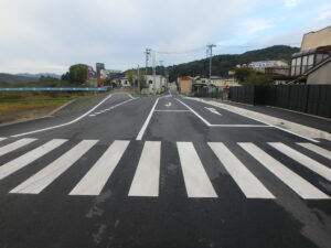 市道小久慈線長内橋北袂交差点改良舗装工事